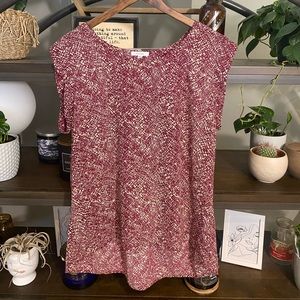 Pleione red wine and white shirt